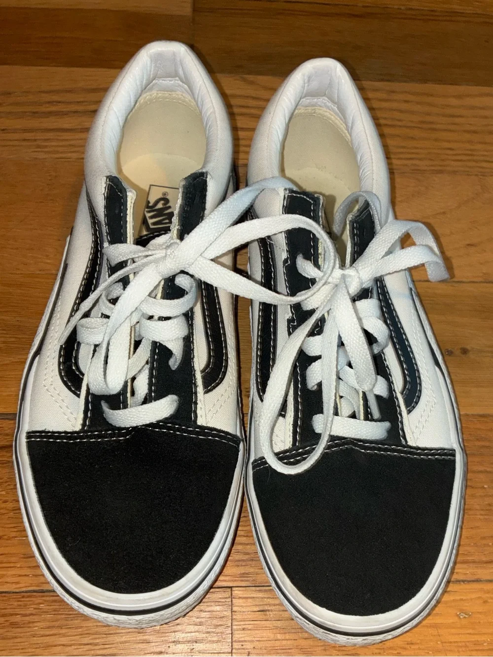 Vans Old Skool Bolt 2-tone Fashion Low Sneakers Black/White 500714 Sz 7 Juniors